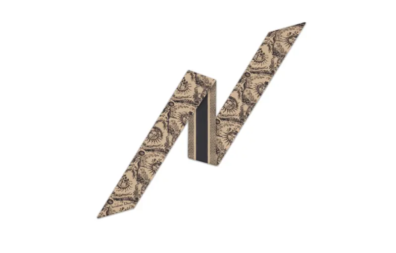 DIOR Silk Scarves Women's Brown