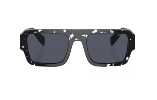 PRADA Plate Frame Square Sunglasses Men's Black