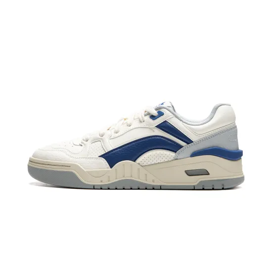LINING Moon White 2.0 Skateboard Shoes Men Low-Top Ecru/Dark Sail Blue