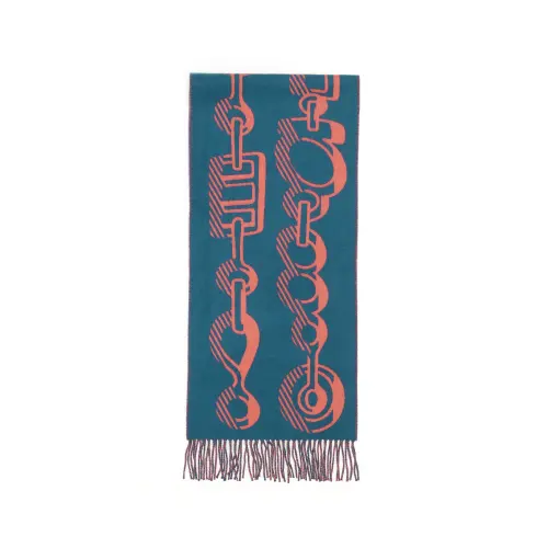 HERMES Cashmere Knit Scarves Women's