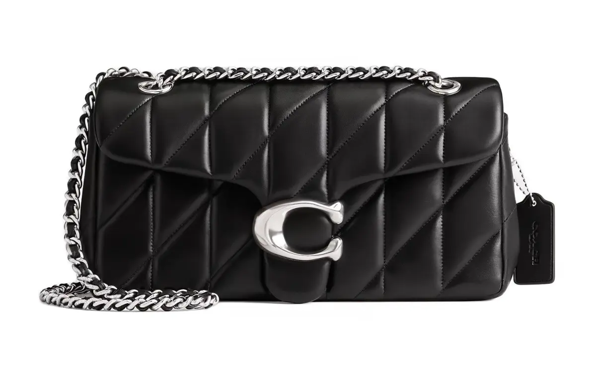 COACH Tabby Nappa Leather Crossbody Bag, Shoulder Bag Medium Women's Black