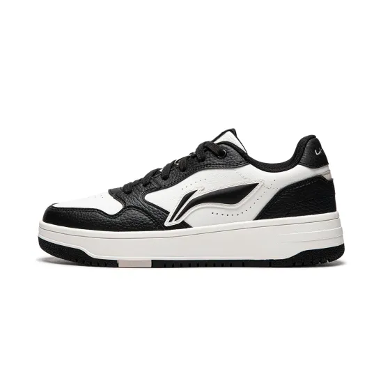 LINING Tianji Soft Skateboard Shoes Women's Low-Top White Black