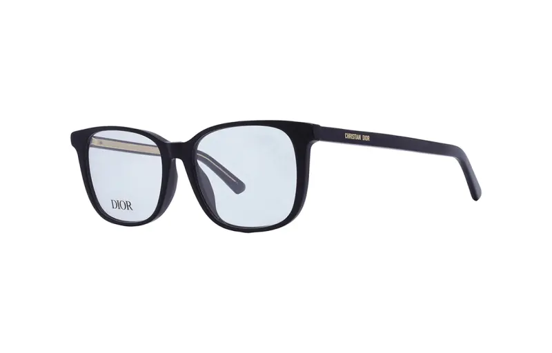 DIOR Plastic Square Sunglasses Unisex Black