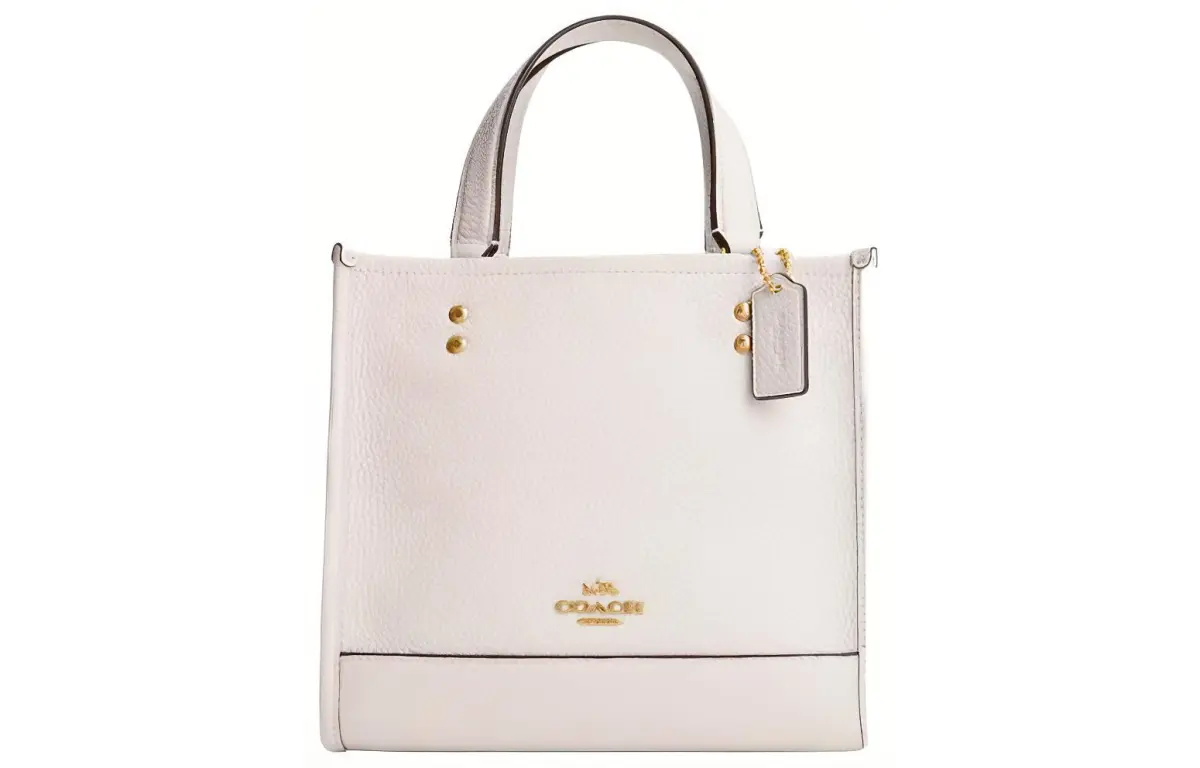 COACH Dempsey Cow Leather Tote Bag, Shopping Bag, Shoulder Bag, Crossbody Bag, Handbag Small Women's Chalk White