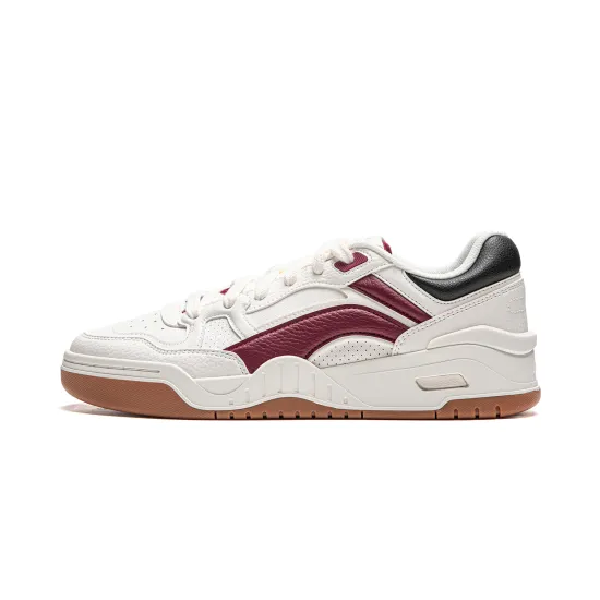 LINING Moon White 2.0 Skateboard Shoes Men Low-Top White Red