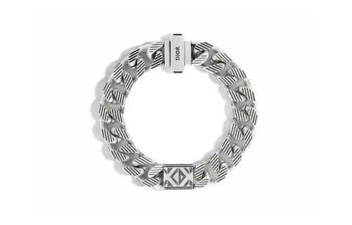 DIOR Brass, Diamond Bracelets Men's Silver