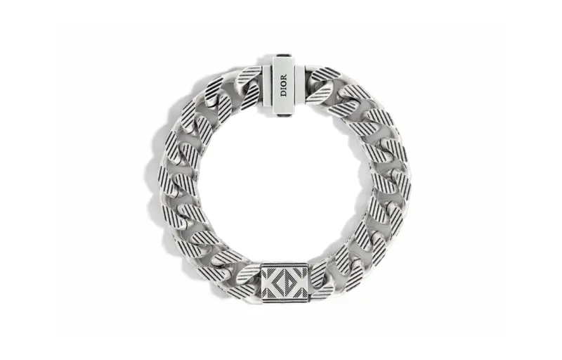 DIOR Brass, Diamond Bracelets Men's Silver