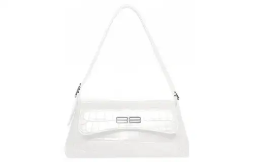 Balenciaga Cow Leather Shoulder Bag, Crossbody Bag Small Women's White