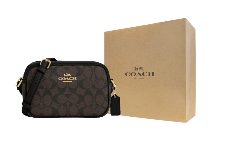 Женская сумка COACH Jamie 21 (золотисто-коричнево-черная)