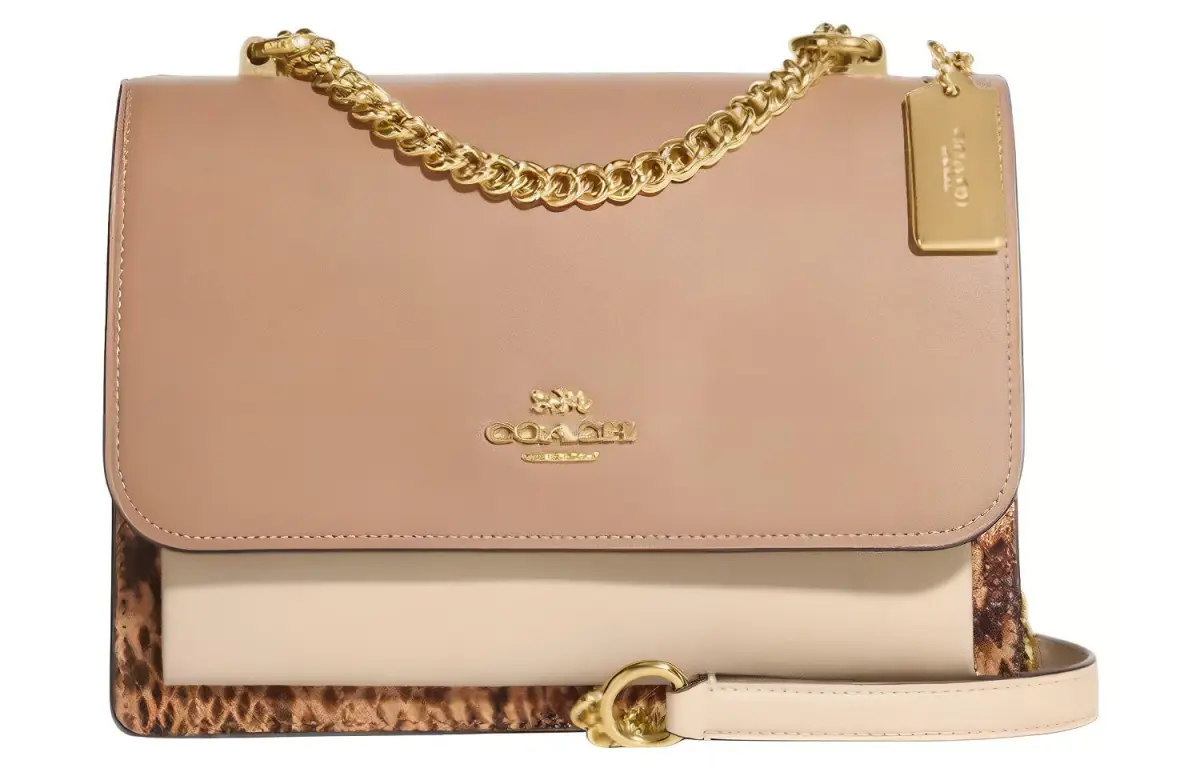 COACH Klare Cow With Sheepskin Shoulder Bag, Crossbody Bag Small Women's Ivory White