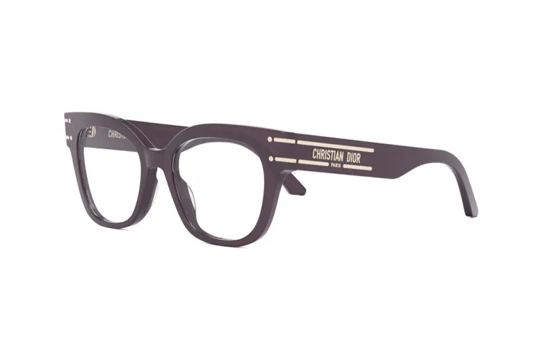 DIOR Acetate Irregular Shape Eyeglass Frames Unisex Blue