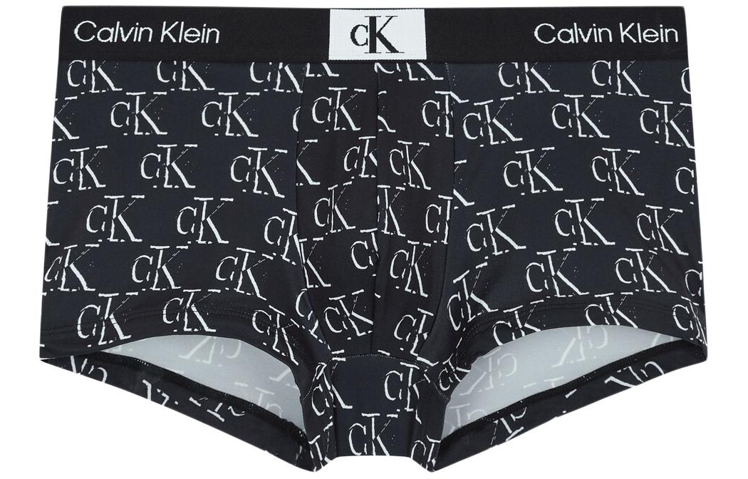 Мужские трусы CALVIN KLEIN Logo Print (черно-белые)