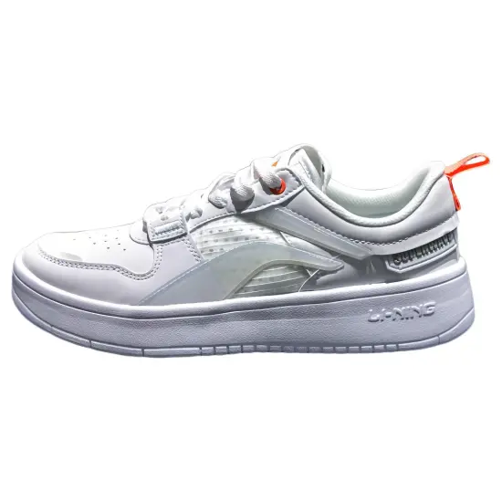 LINING Wave Skateboard Shoes Women's Low-Top White