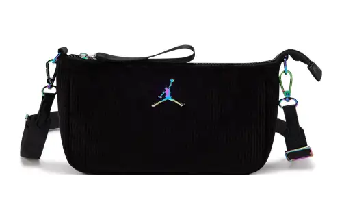Jordan Corduroy Shoulder Bag, Crossbody Bag Regular Women's Black