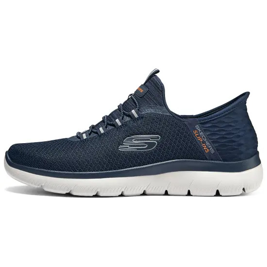 Skechers Sport Hands Free Slip Ins Cushioning Wear Resistant Low Top Casual Shoes Men's Dark Blue