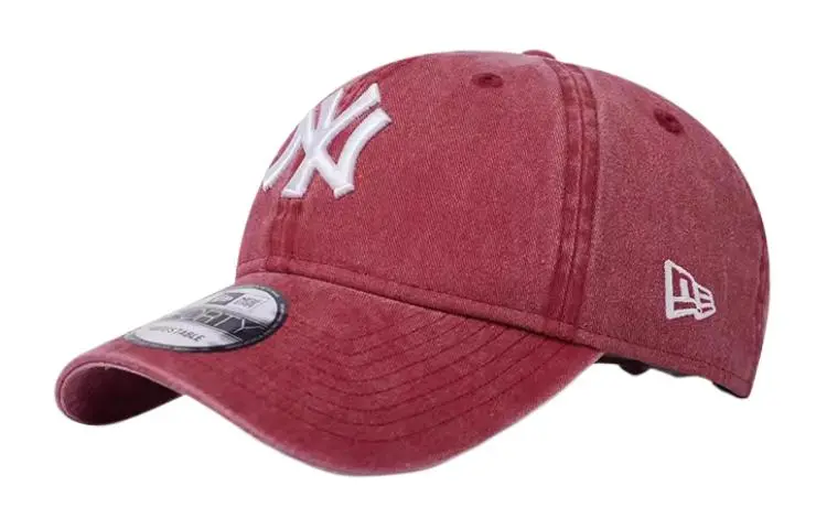 New Era Logo Decorated Cotton Baseball Cap Red