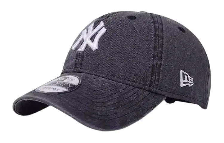 New Era Logo Decorated Cotton Baseball Cap Black