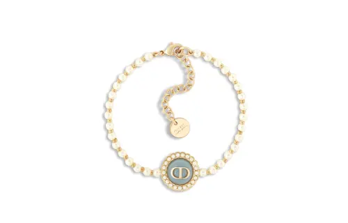 DIOR Metal, Resin Pearl, Glass Bracelets Women's Gold