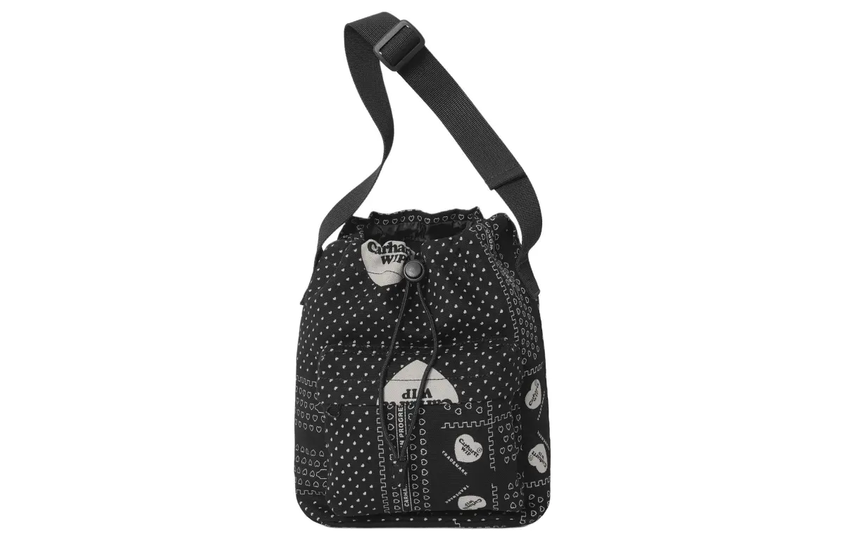 Carhartt WIP Cotton Canvas Shoulder Bag, Canvas Bag Regular Men's Black