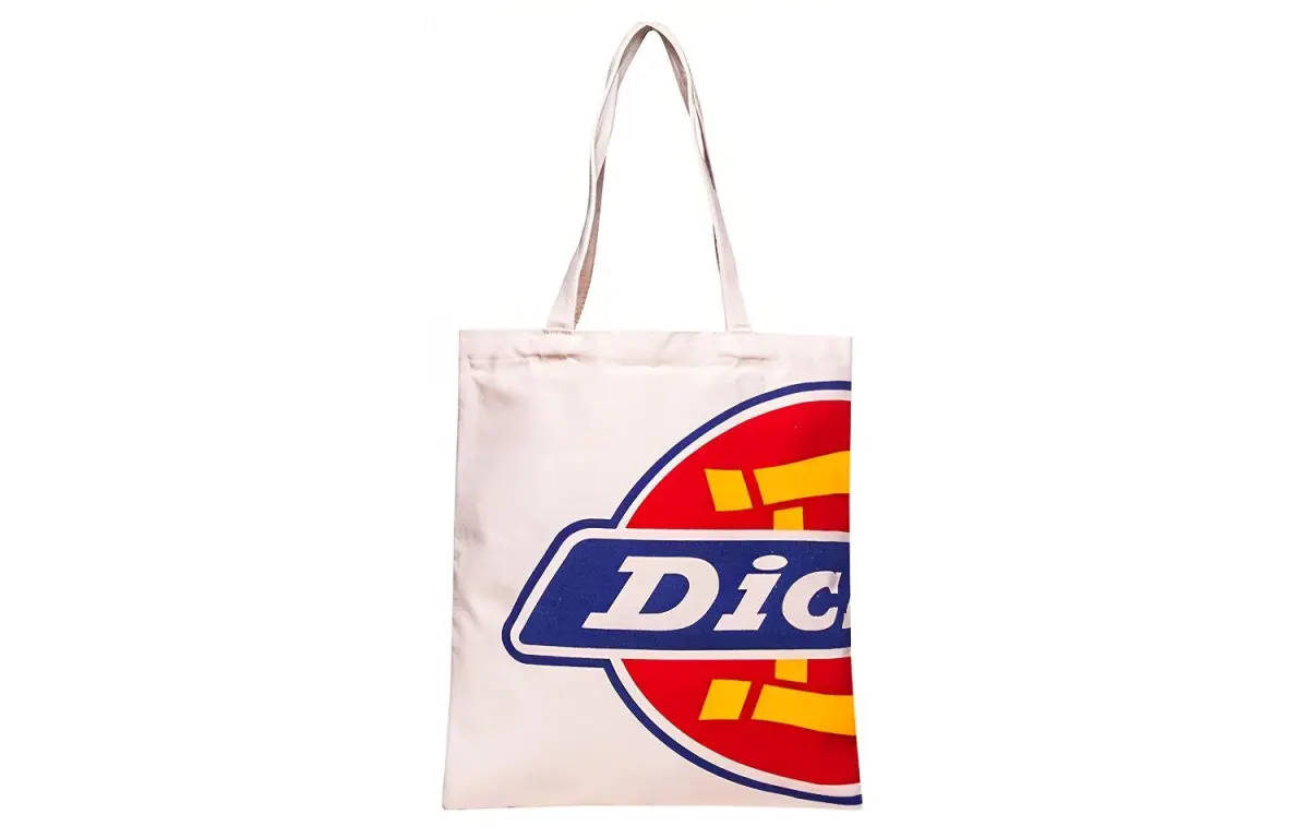 Dickies Canvas Tote Bag, Shopping Bag, Horse Hoof Bag, Portable Crossbody Bag Shoulder Bags Unisex White