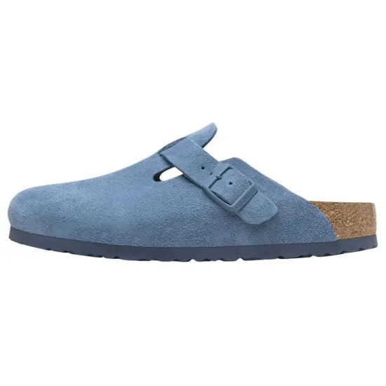 Birkenstock Buckled Suede Leather Slippers