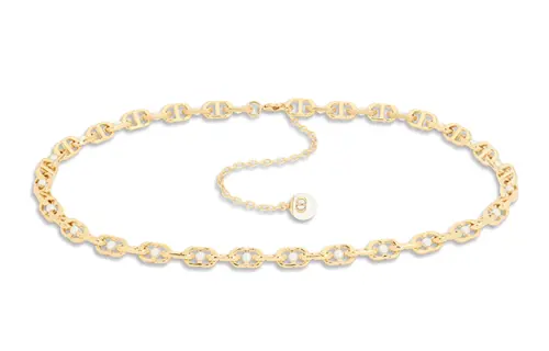 DIOR Chain Decoration Waist Chains Women's Gold Width Cm