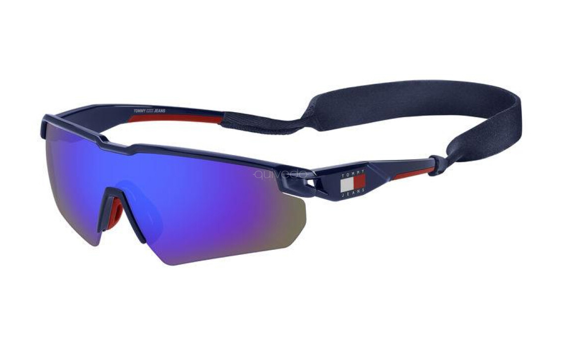 Tommy Hilfiger Polyamide Browline Sunglasses Women's Blue