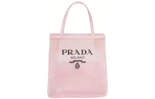 PRADA Leather Combo Bag, Tote Bag, Shopping Bag, Handbag Small Women's Pink