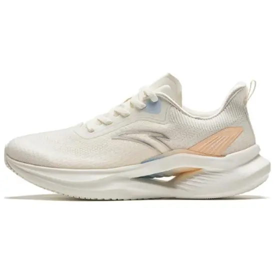 Anta Cushioning Wear Resistant Low Top Running Shoes Women's Pink White