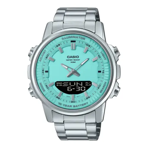 CASIO Unisex Liquid Crystal/Analog Dual Display Series Green Watch AMW-880D-2A2