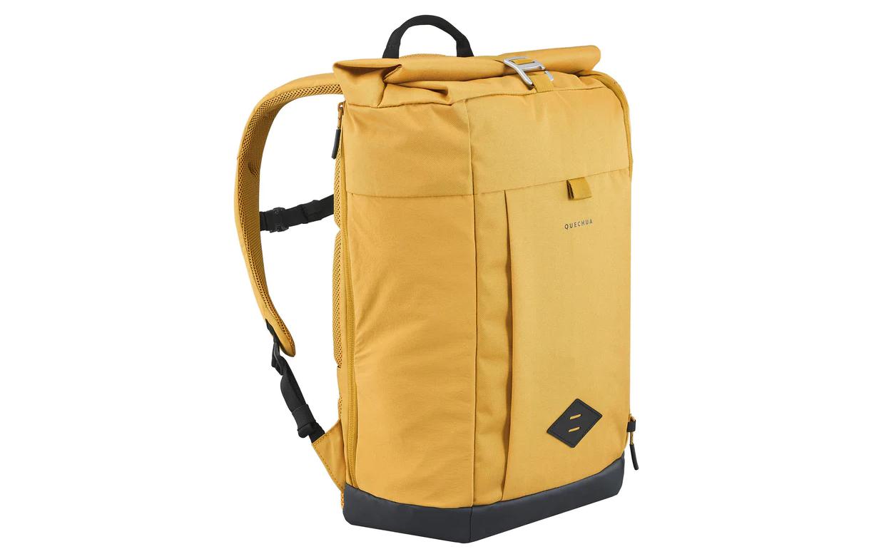 Decathlon DECATHLON23L Quechua NH Escape 500 roll top all-match casual mountaineering bag backpack outdoor bag polyester yellow ocher same style for men and women couples