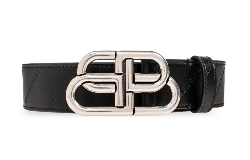 Balenciaga Calfskin Leather Belts Men's Black