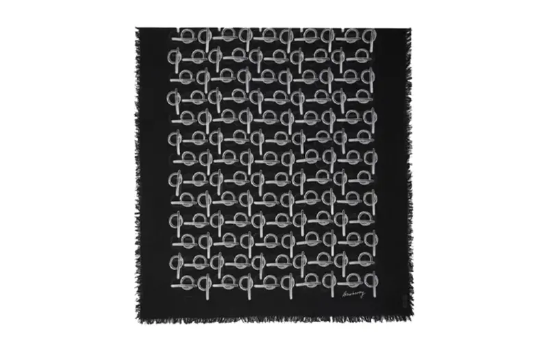 Burberry Skinny Reversible B Wool Scarf