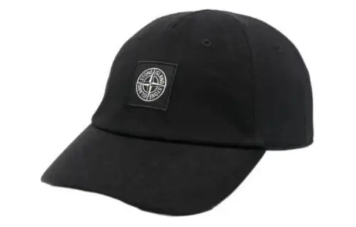 STONE ISLAND Cotton Baseball Caps Men's Black