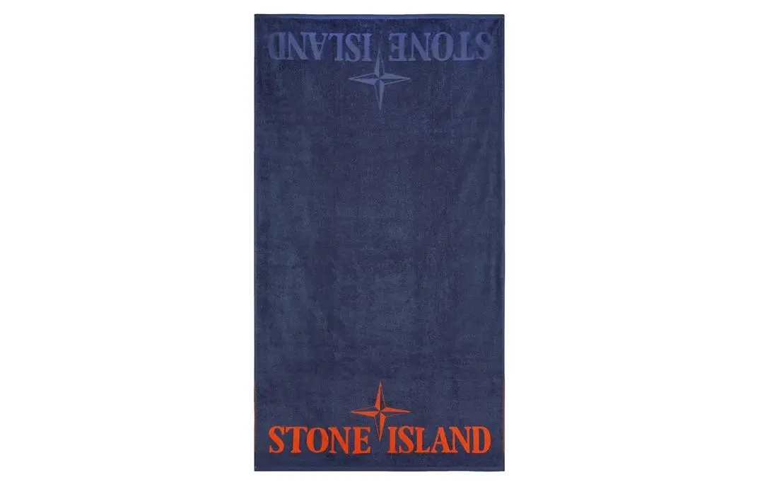 STONE ISLAND Logo embroidered Cotton Towel