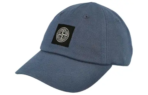 STONE ISLAND Cotton Baseball Caps Men's Blue
