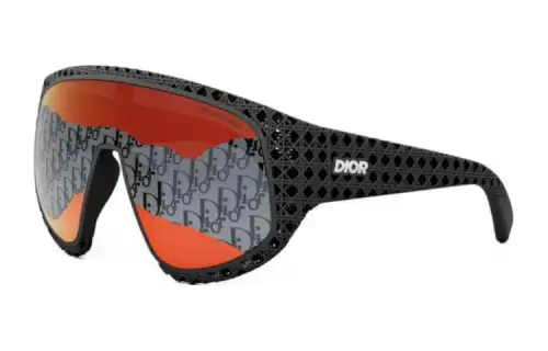 DIOR Irregular Shape Sunglasses Unisex Black