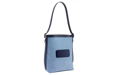 KENZO 100% Cotton Bucket Bag, Shoulder Bag Regular Women's Blue