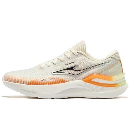 Erke Running Shoes Men Low-Top Microcrystal White Beeswax Orange