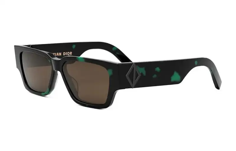 DIOR Square Sunglasses Unisex Green