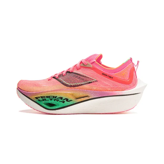 LINING Feidian 4 Ultra Running Shoes Unisex Low-Top Fluorescent Rose Pink/Fluorescent Melon Orange
