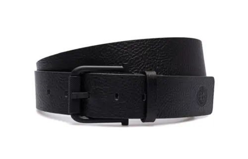 STONE ISLAND Belt Leather Belts Men's Black Width 4CM
