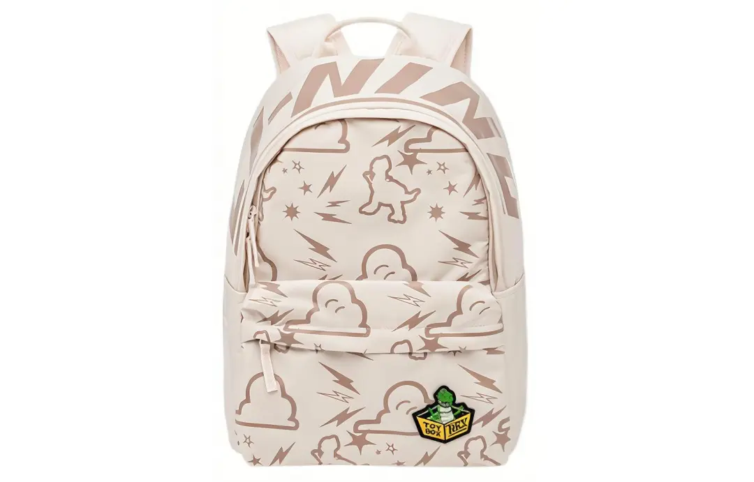 Li Ning X Disney Rex, Collaboration Sports Life Collection Polyester Backpack Regular Unisex Gravel Gray