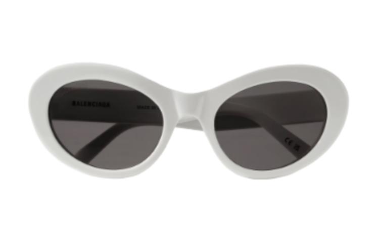Balenciaga Recycled Acetate Cat Eye Sunglasses Women's White