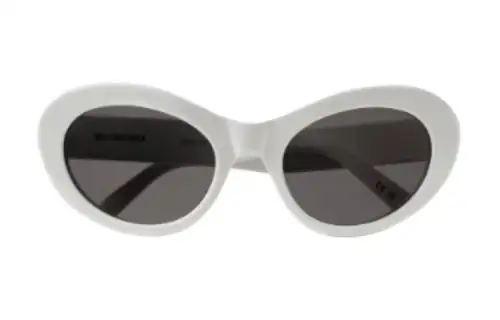 Balenciaga Recycled Acetate Cat Eye Sunglasses Women's White