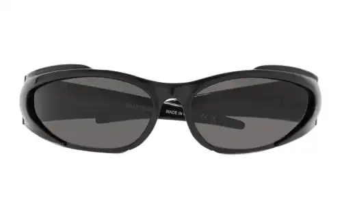 Balenciaga Acetate Irregular Shape Sunglasses Women's Black