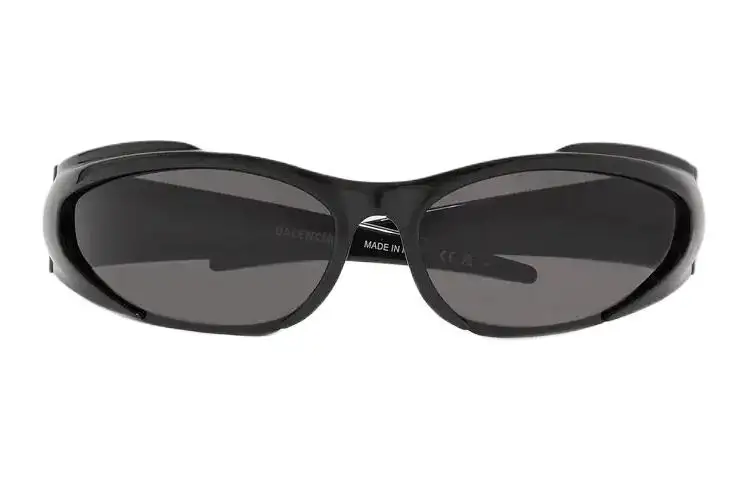 Balenciaga Acetate Irregular Shape Sunglasses Women's Black