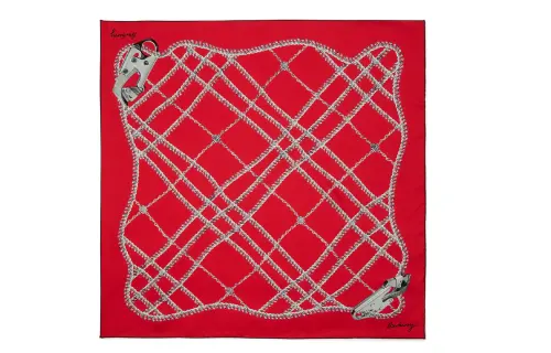 Burberry Chain Check-print Silk Scarf