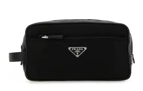PRADA Nylon Makeup Bag Men's Black
