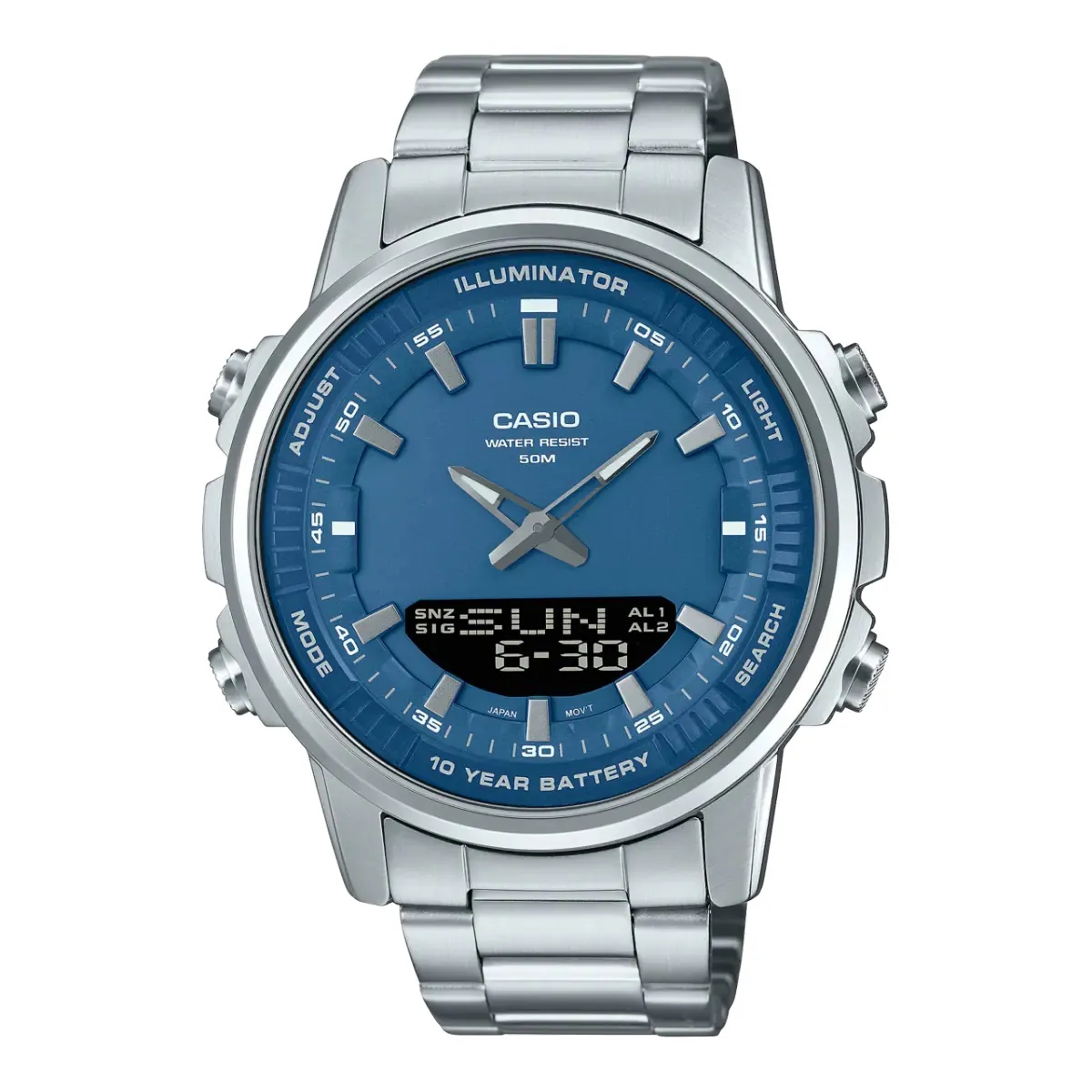CASIO Unisex Liquid Crystal/Analog Dual Display Series Blue Watch AMW-880D-2A1V